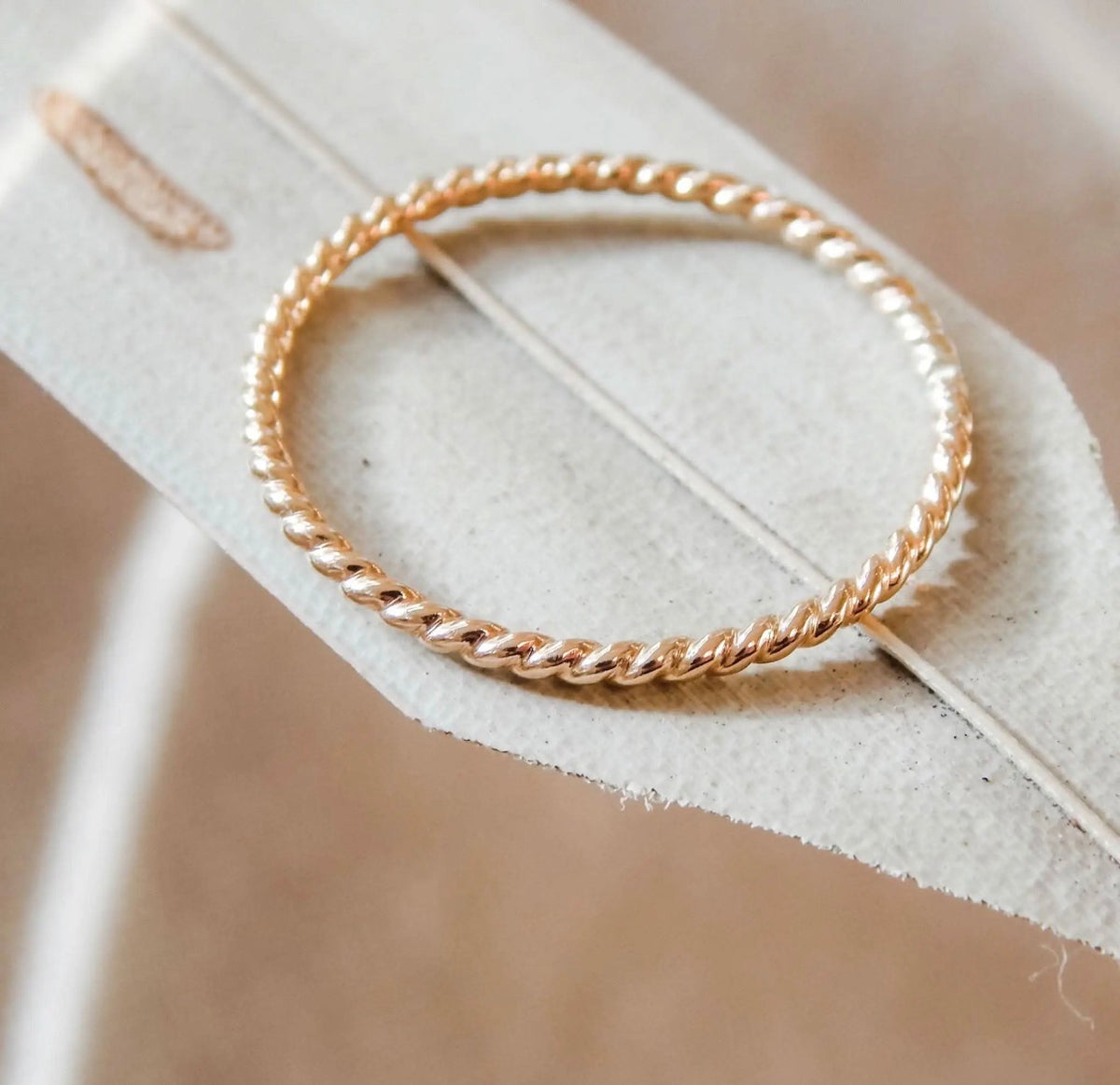 Twisted stacking ring, Barberry & Lace