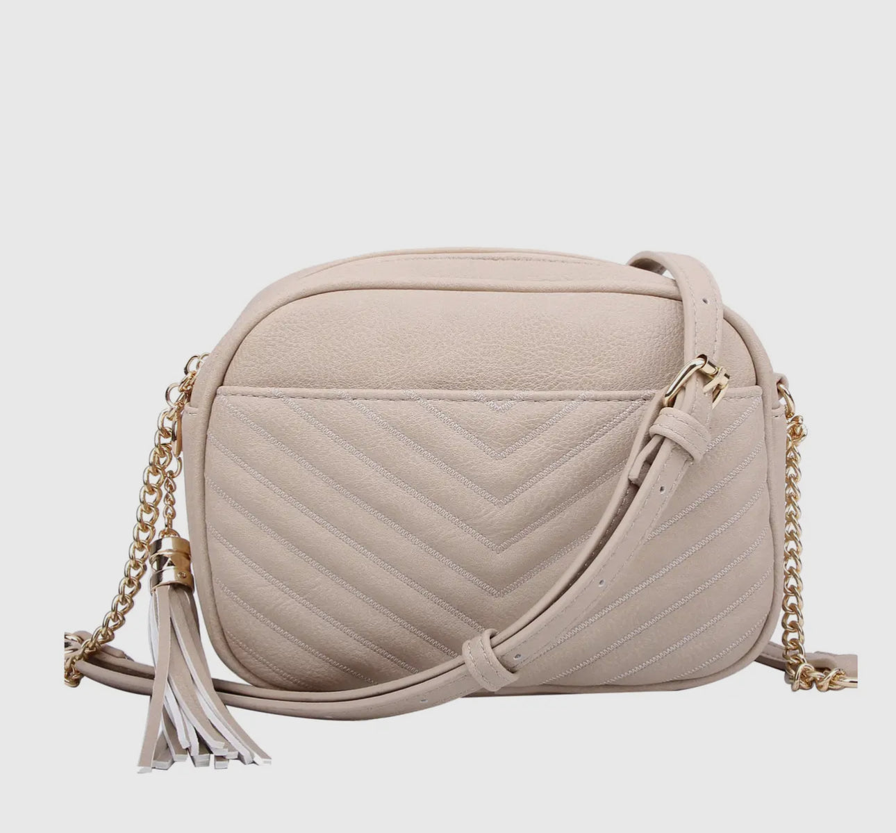 Double zippered weave crossbody bag