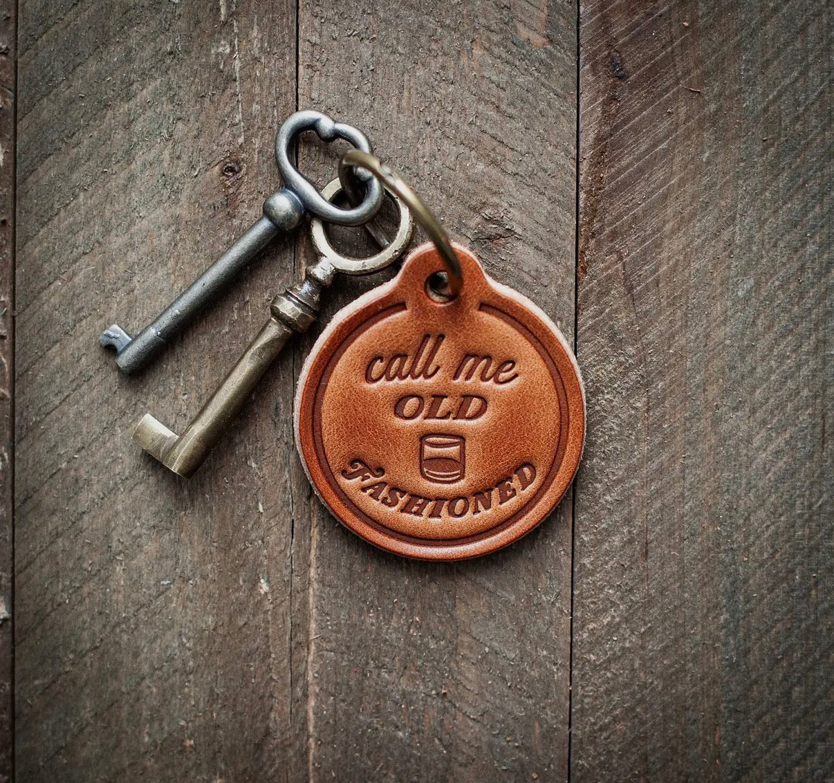 Leather keychain, Wisconsin made (various)