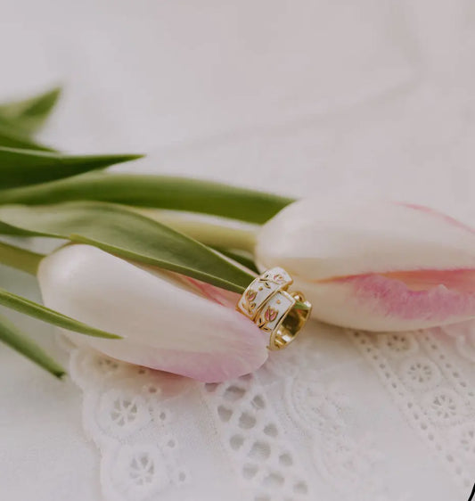 Tulip Tea Cup Hoops