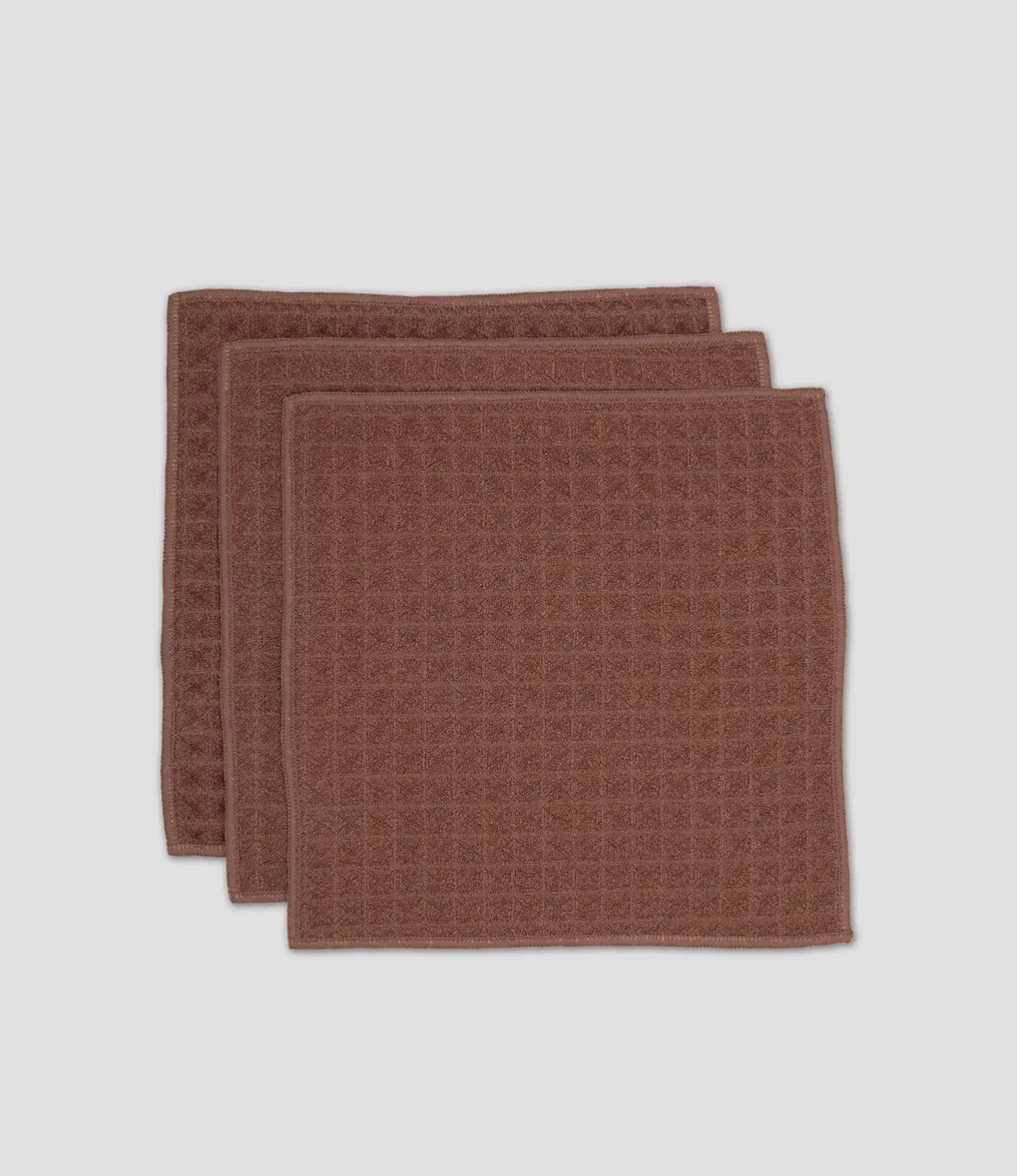 Waffle washcloth Geometry, set of 3