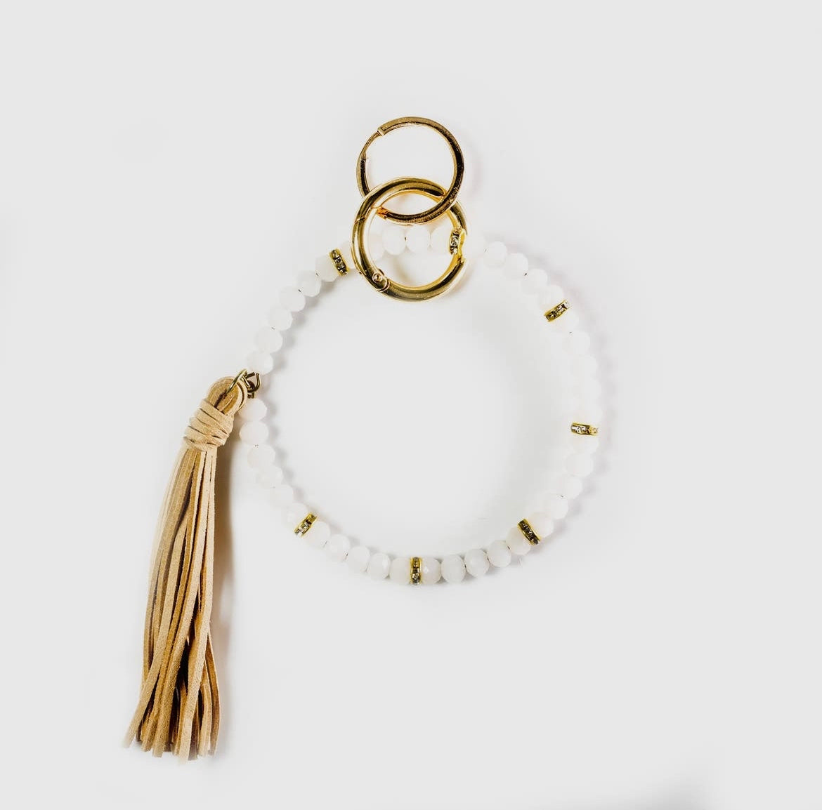 Beaded keychain bracelet