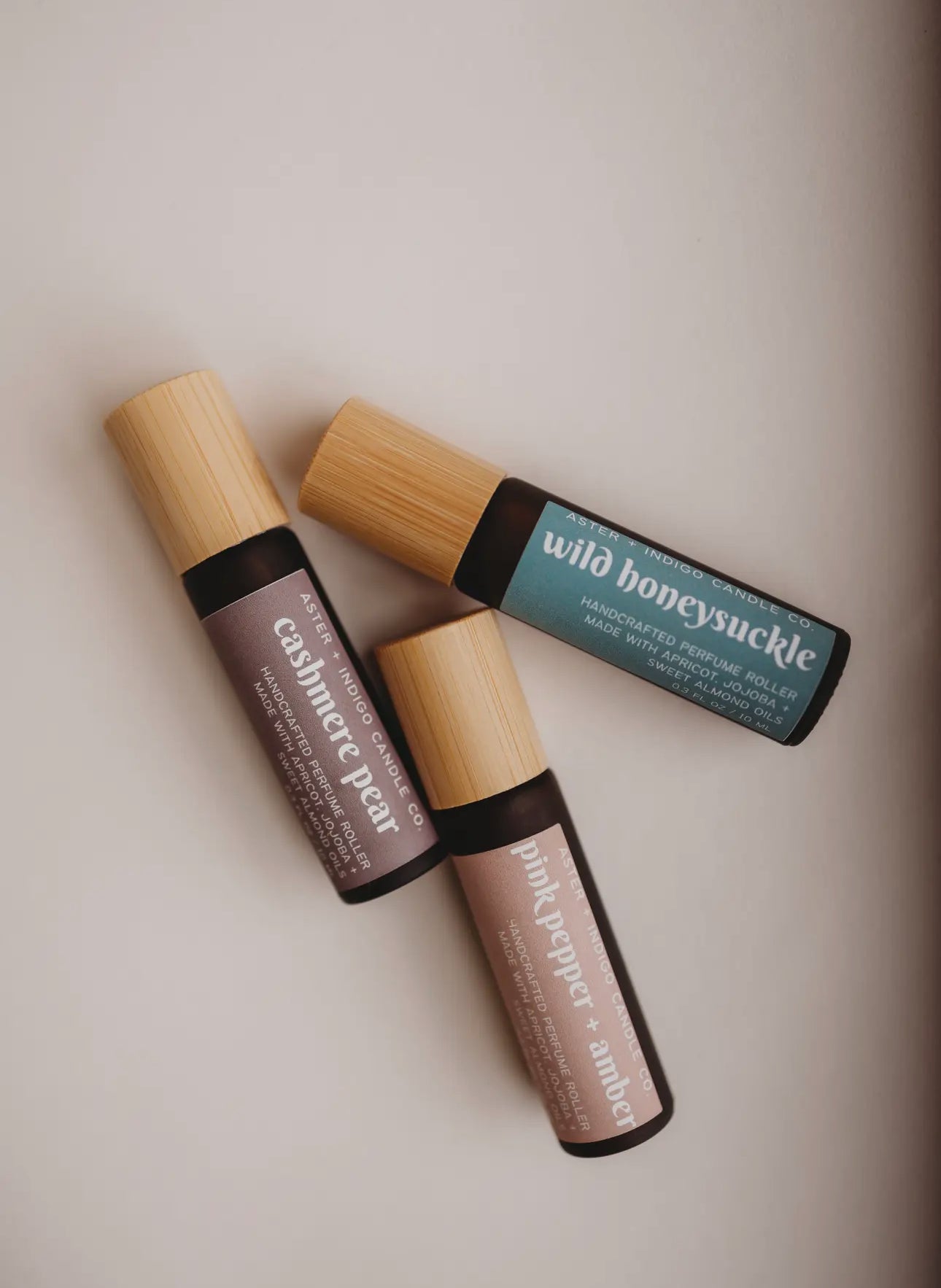 Perfume oil roller, Aster + Indigo