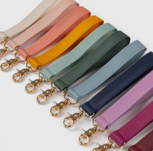Solid color wristlet keychain