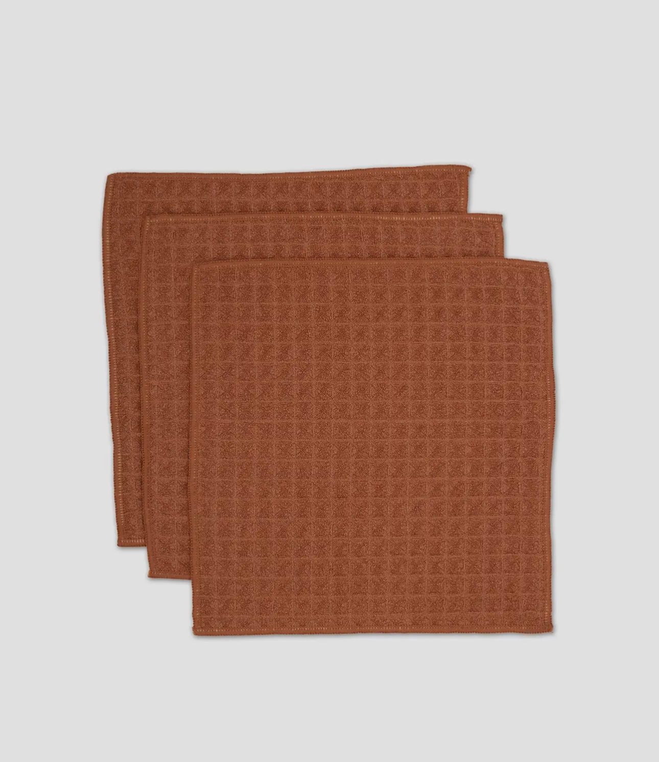 Waffle washcloth Geometry, set of 3