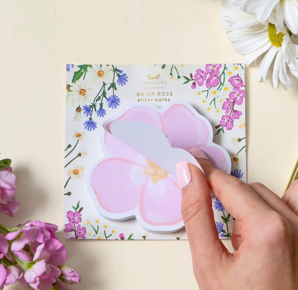 Flower sticky notes