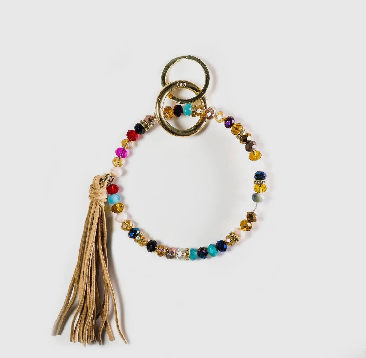 Beaded keychain bracelet