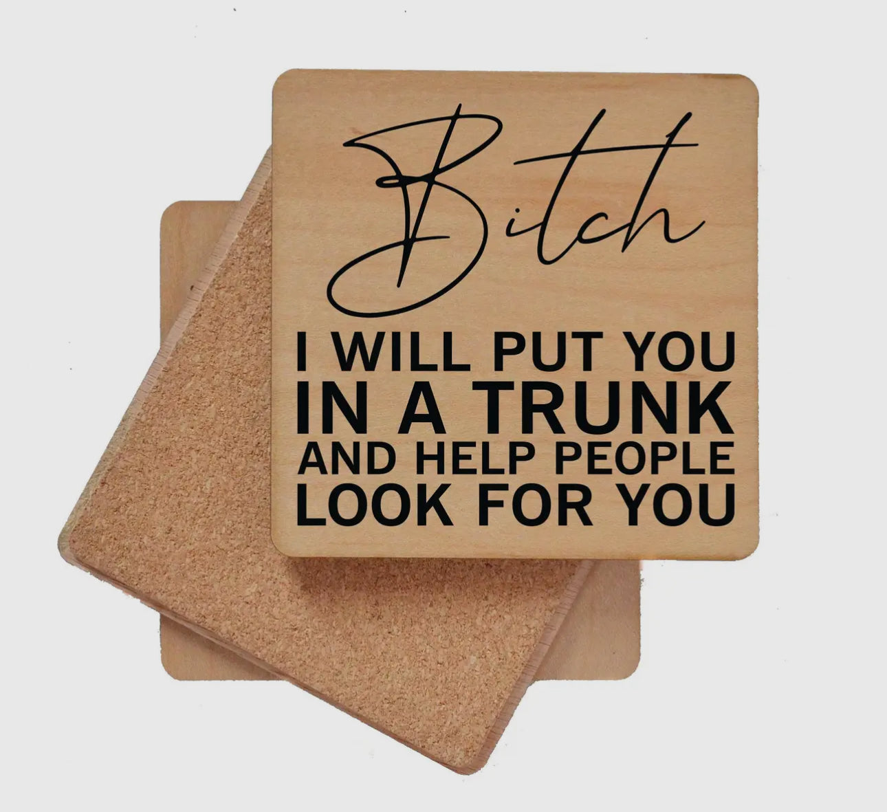 Wooden coaster funny (various)