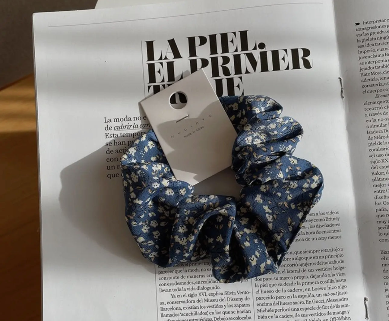 Floral hair scrunchie