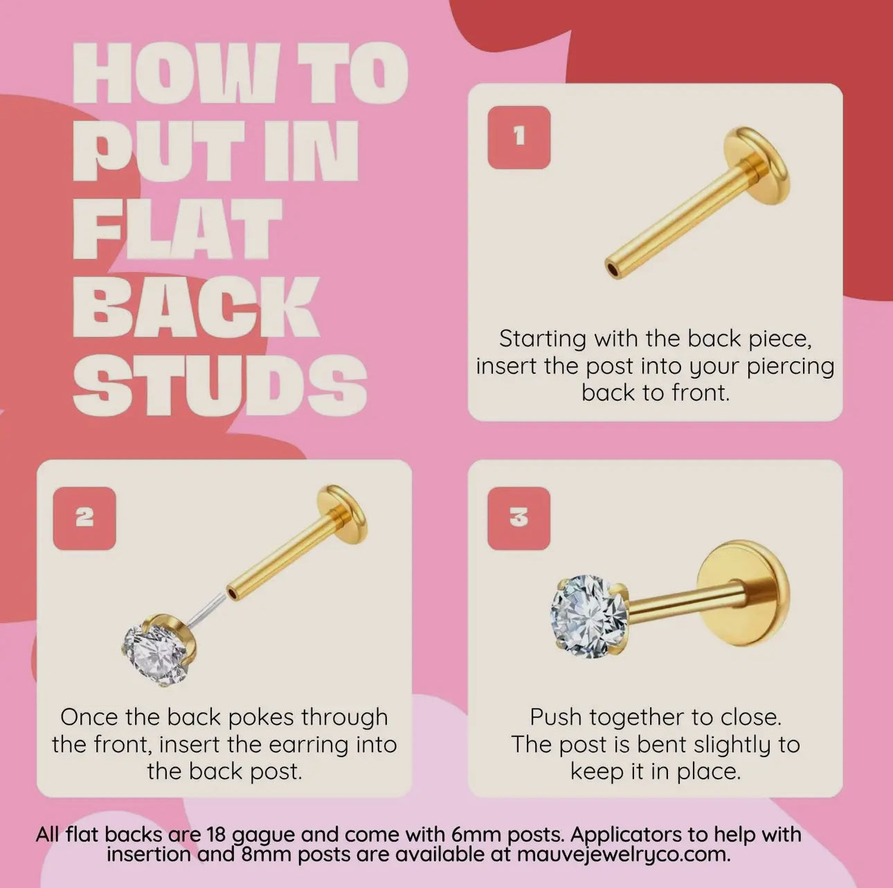Lotus flat back studs