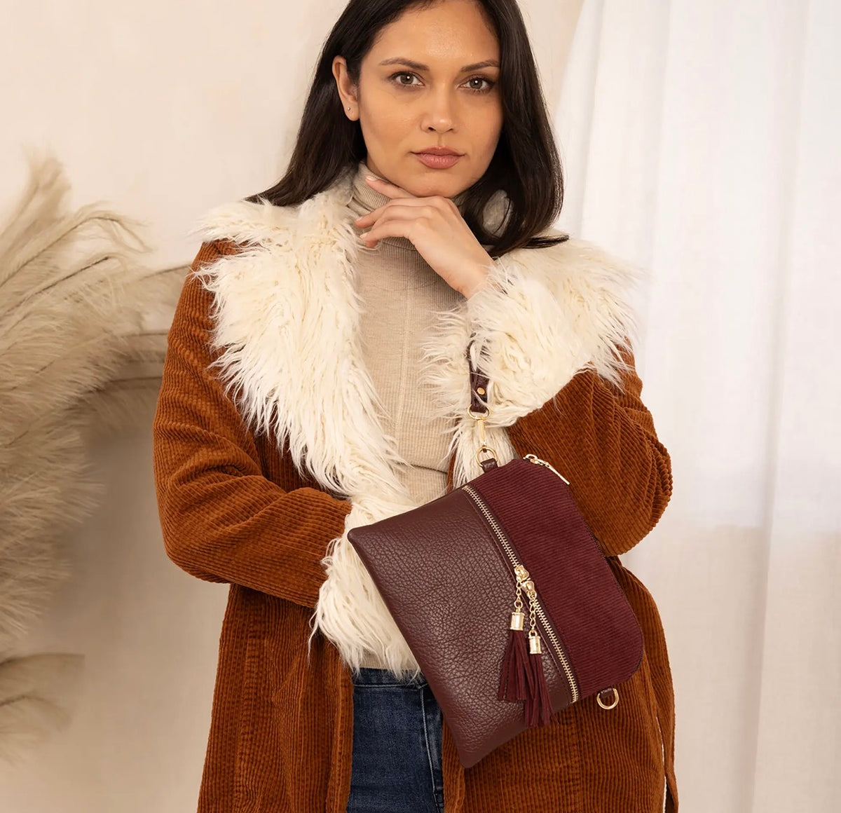 Double zip crossbody purse (various)