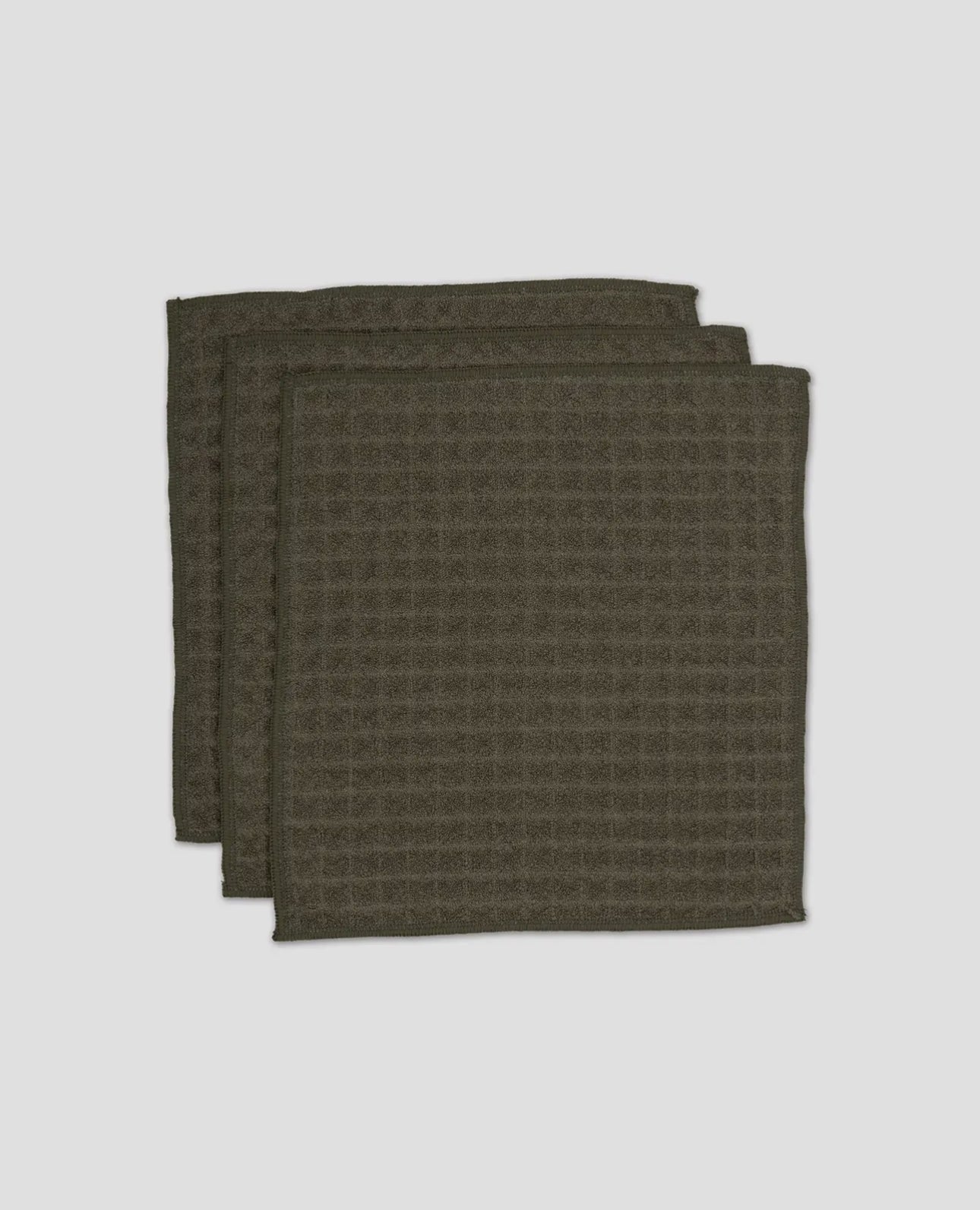 Waffle washcloth Geometry, set of 3