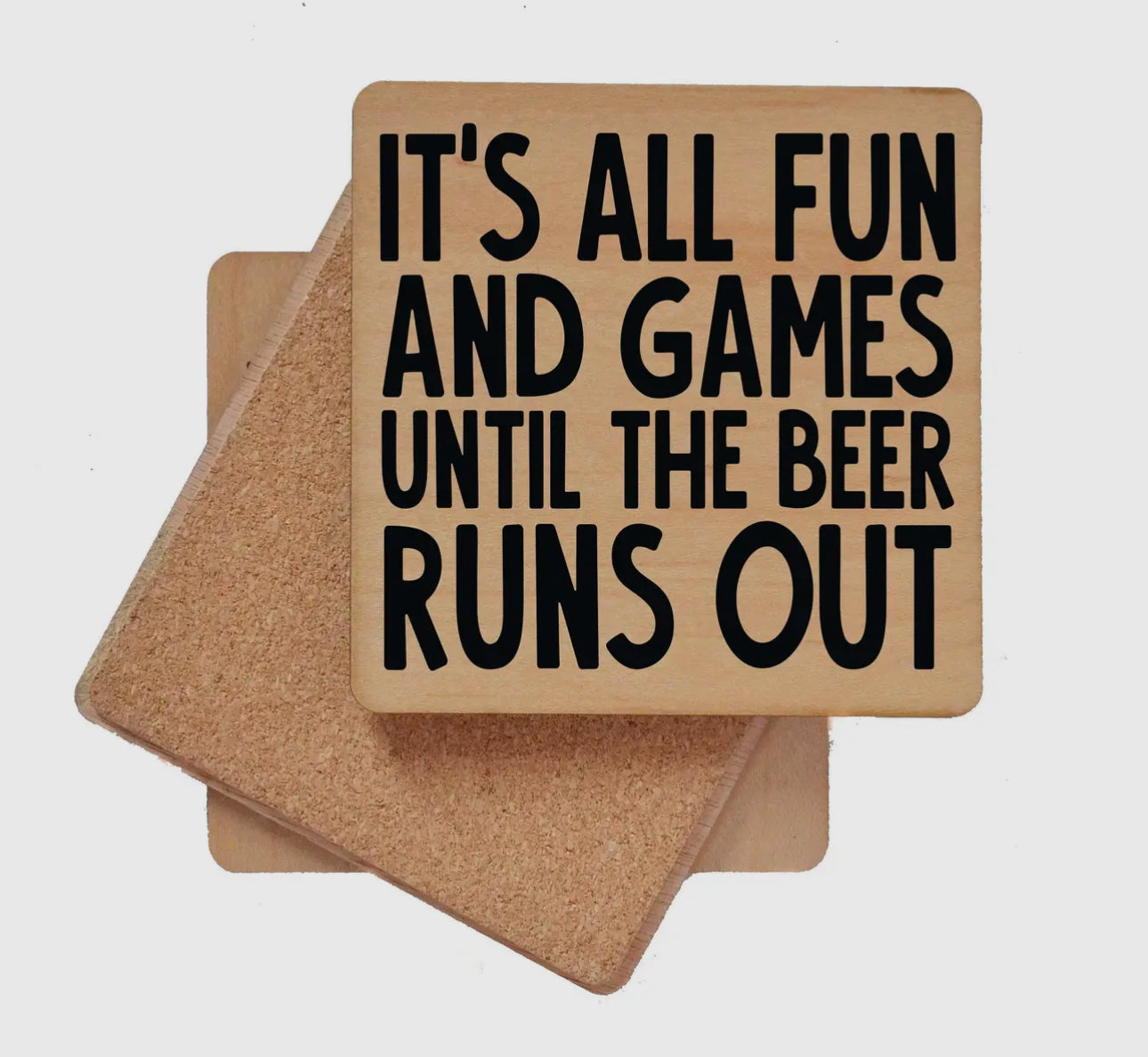 Wooden coaster funny (various)