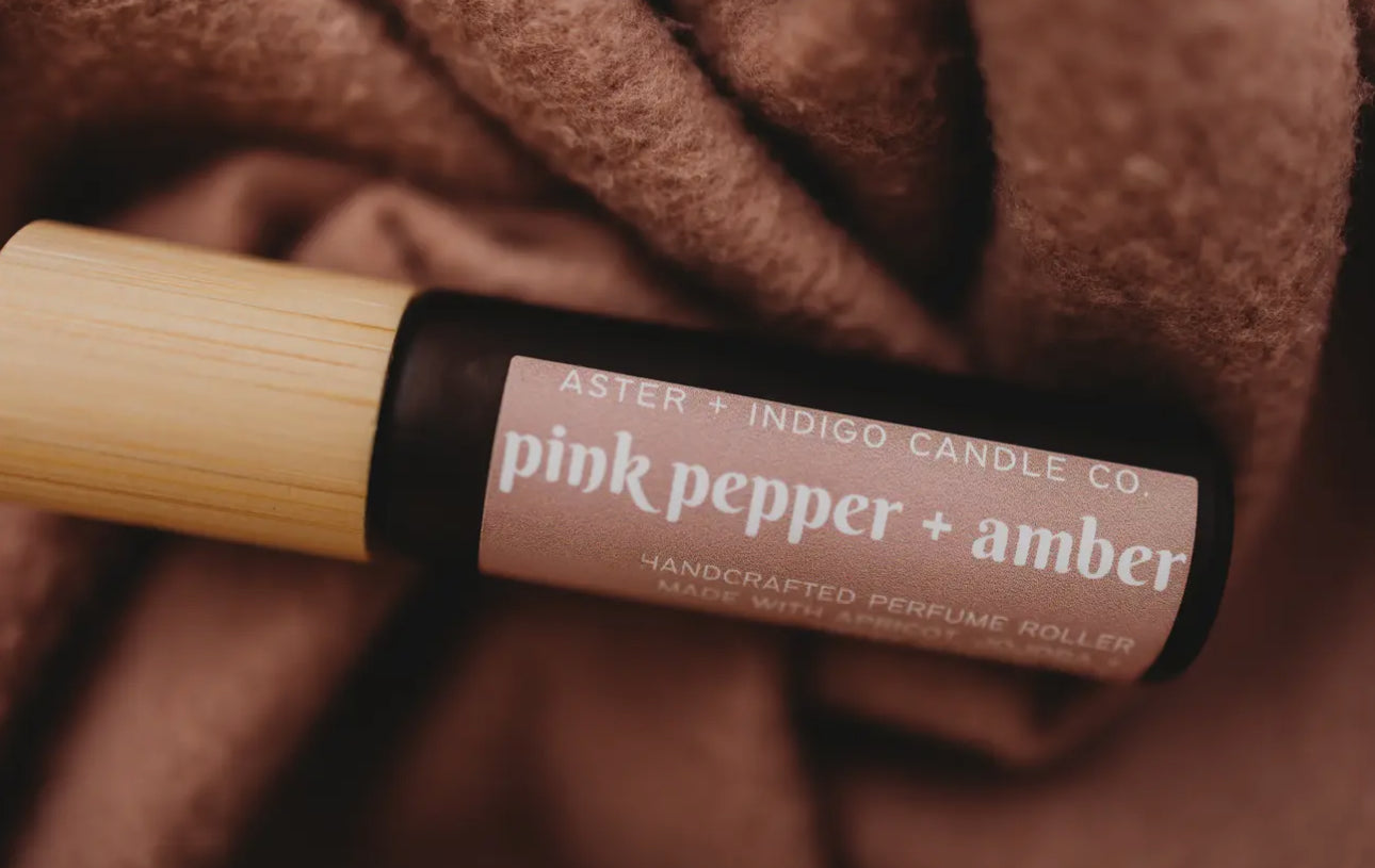 Perfume oil roller, Aster + Indigo