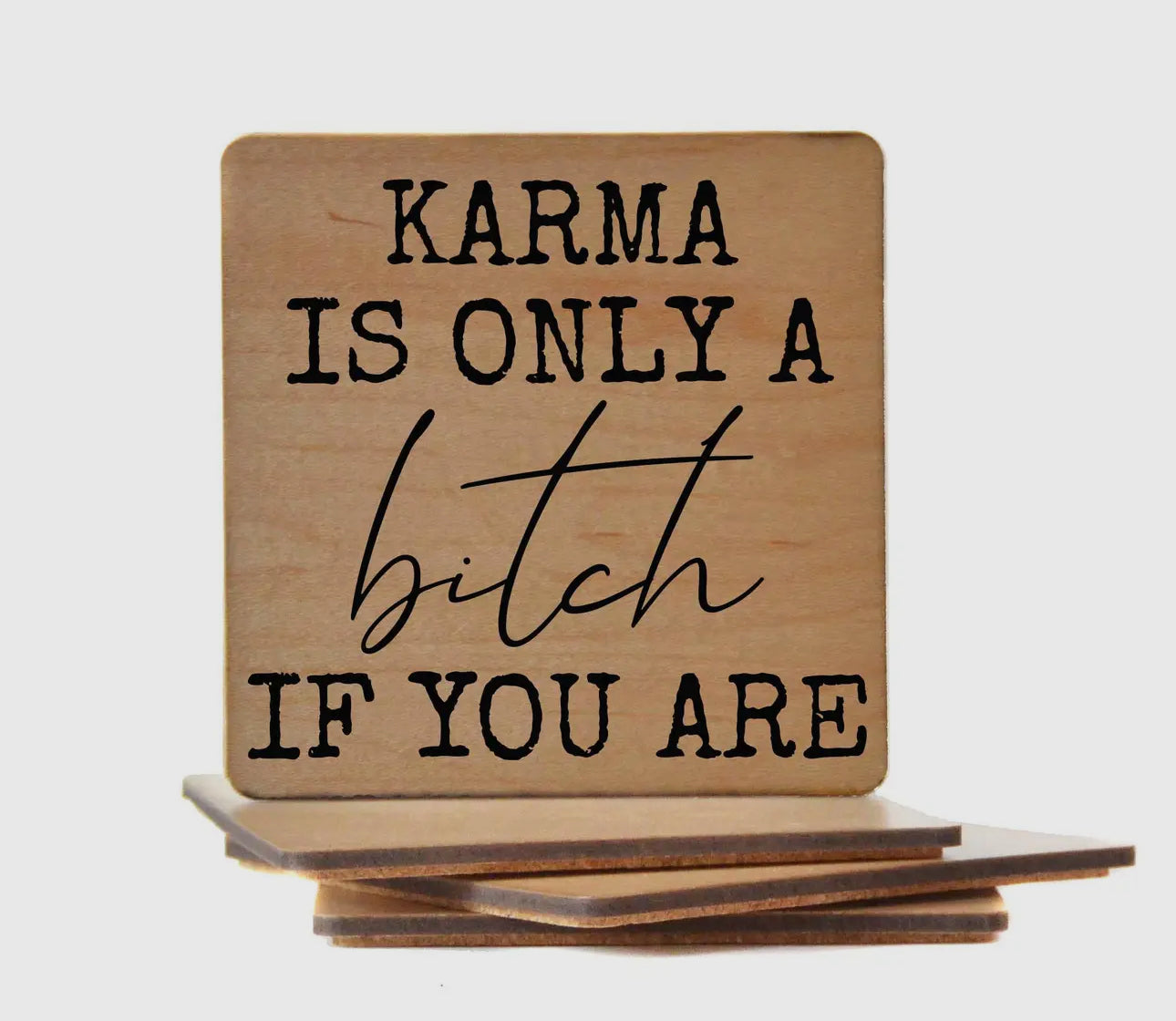 Wooden coaster funny (various)