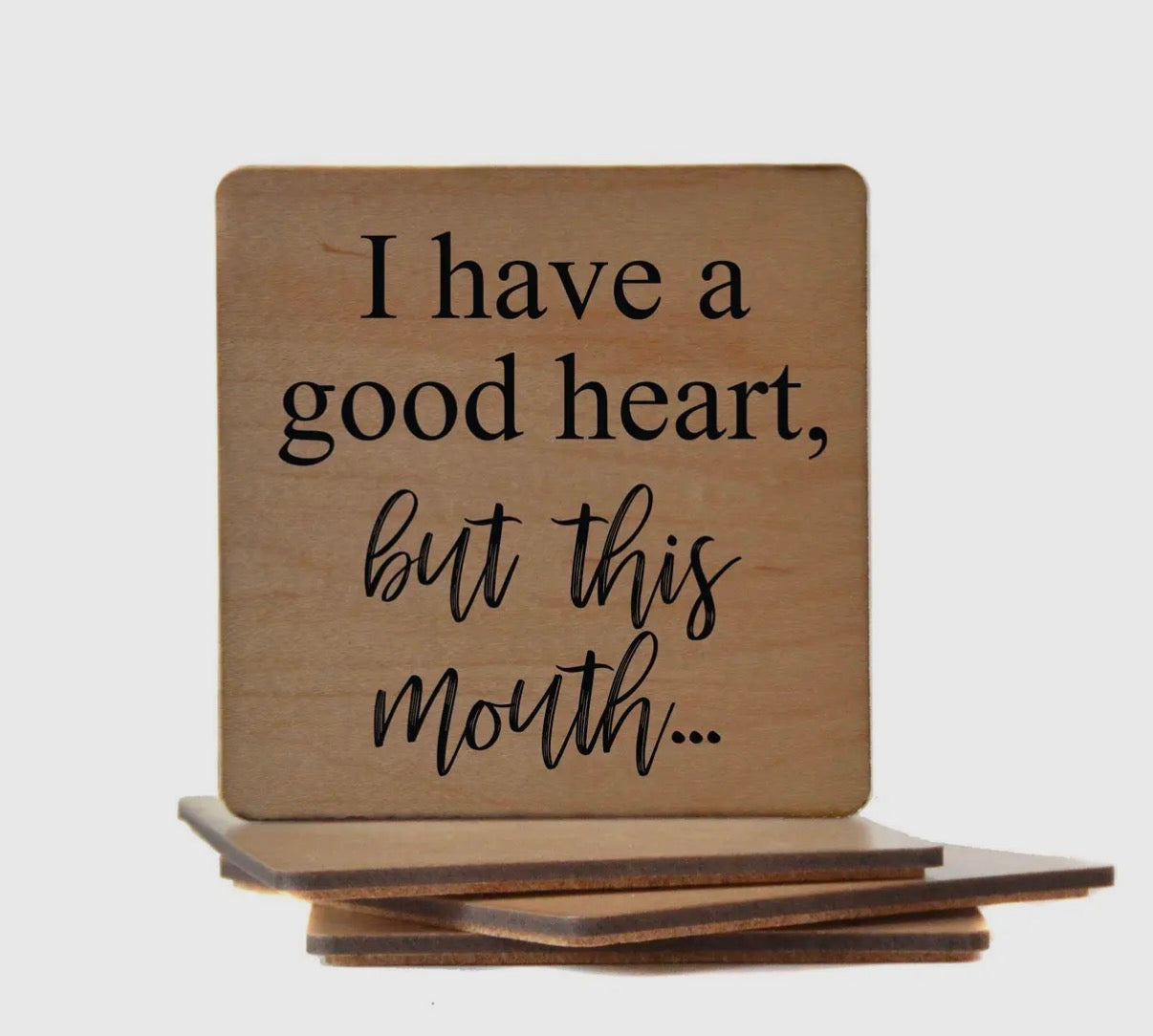 Wooden coaster funny (various)