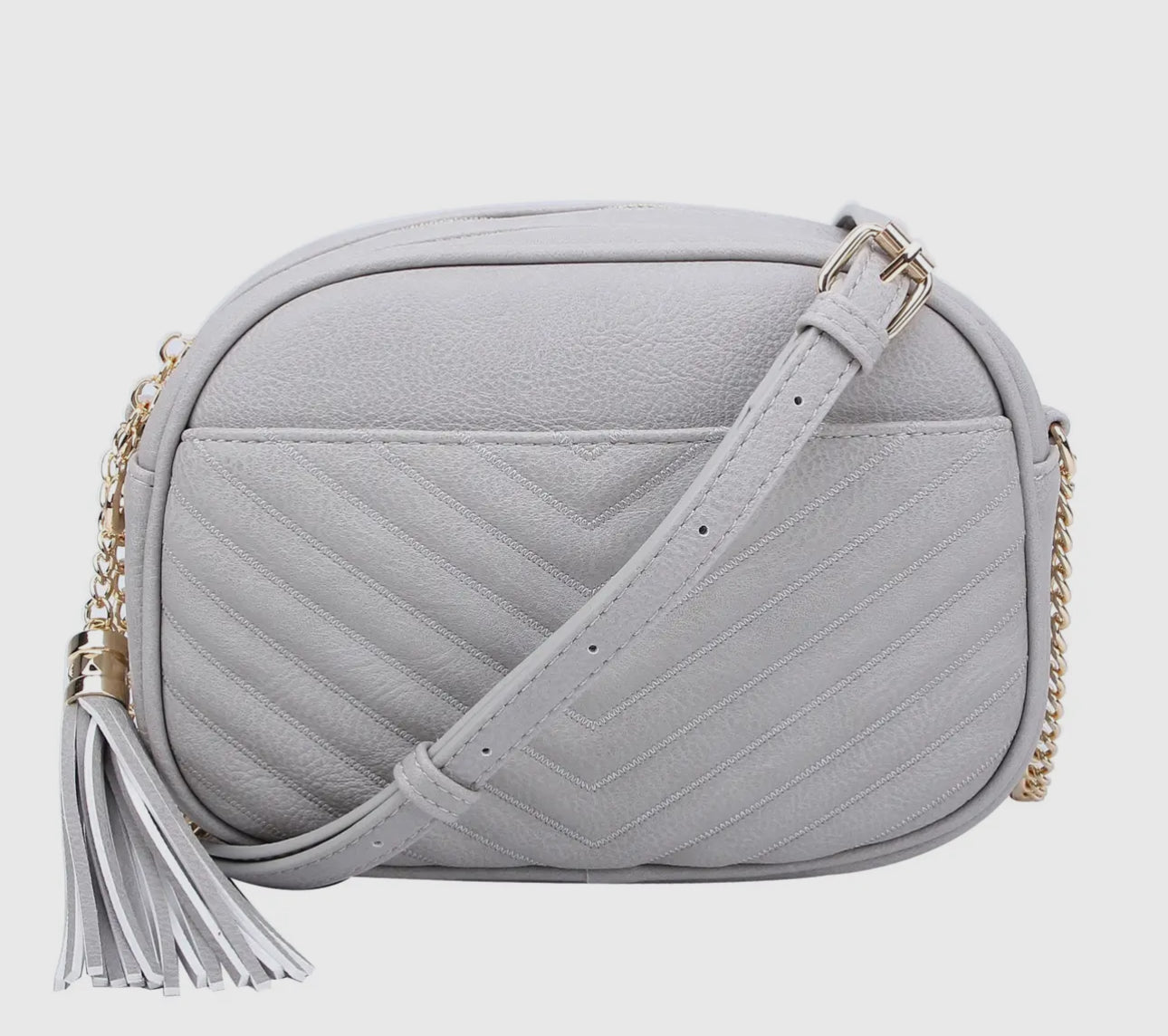 Double zippered weave crossbody bag