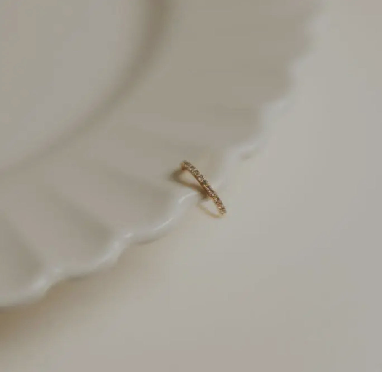 Diamond ear cuff hoop