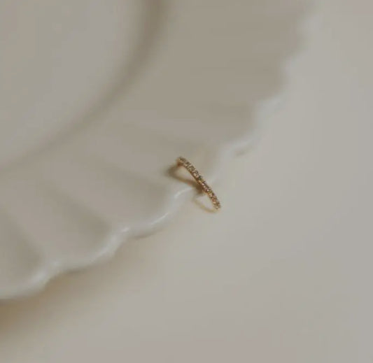 Diamond ear cuff hoop
