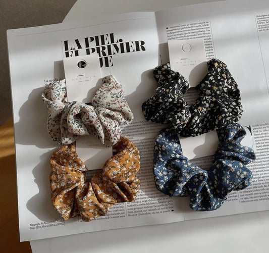 Floral hair scrunchie