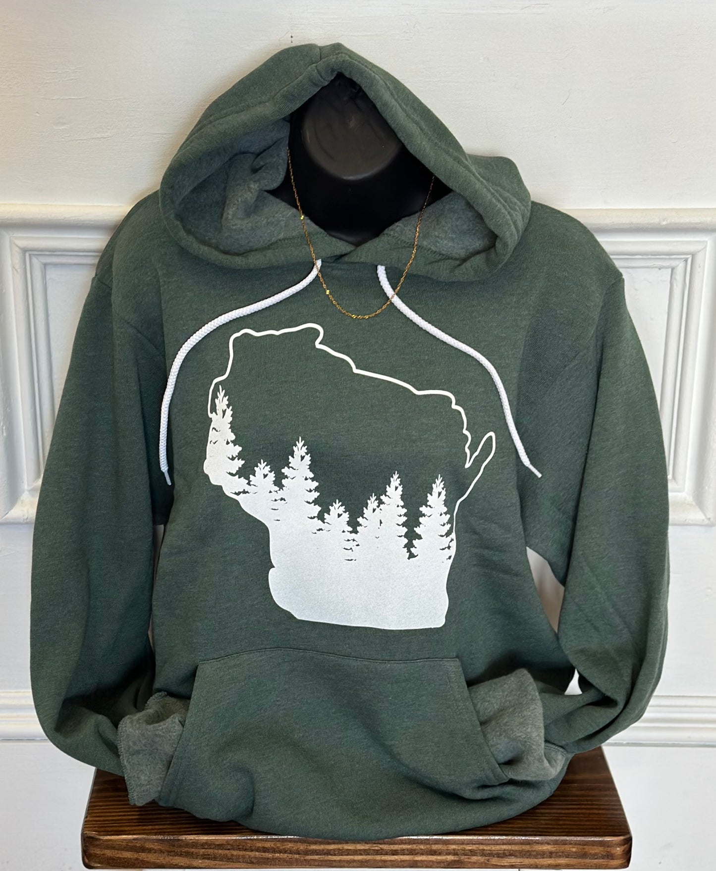 Wisconsin state pine tree hoodie