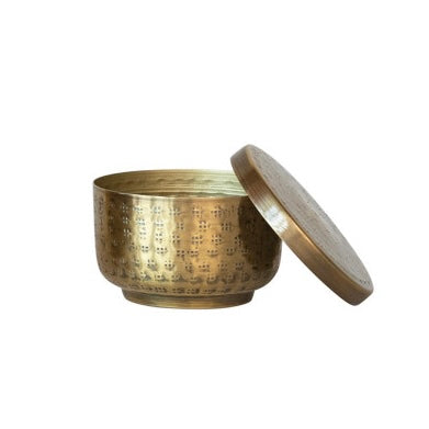 Gold hammered container (various)
