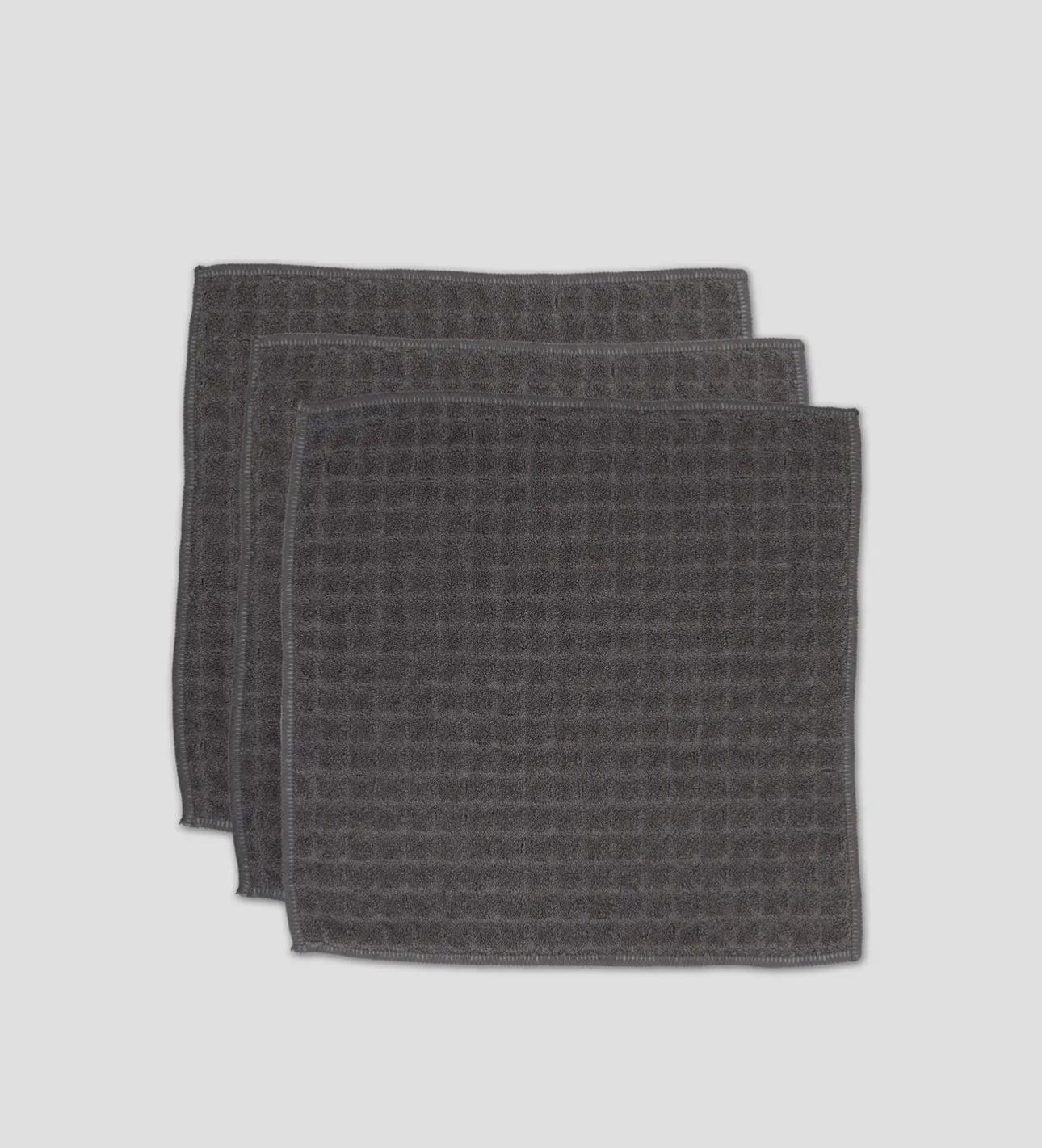 Waffle washcloth Geometry, set of 3