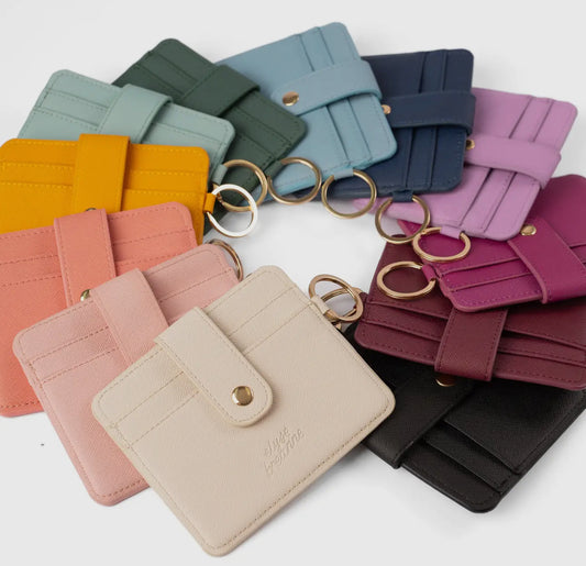 Solid color mini card wallet