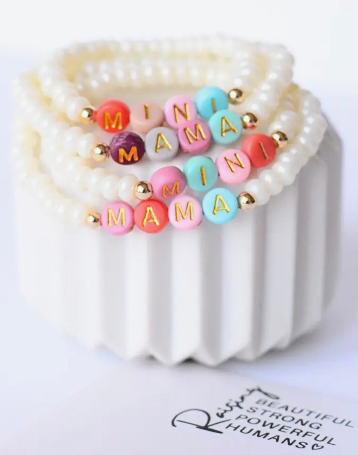 Mama mini pearl bracelet set