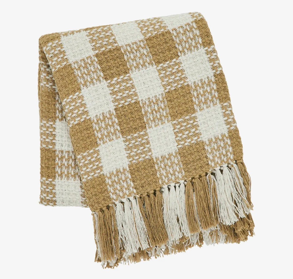 Woven heritage checkered throw blanket