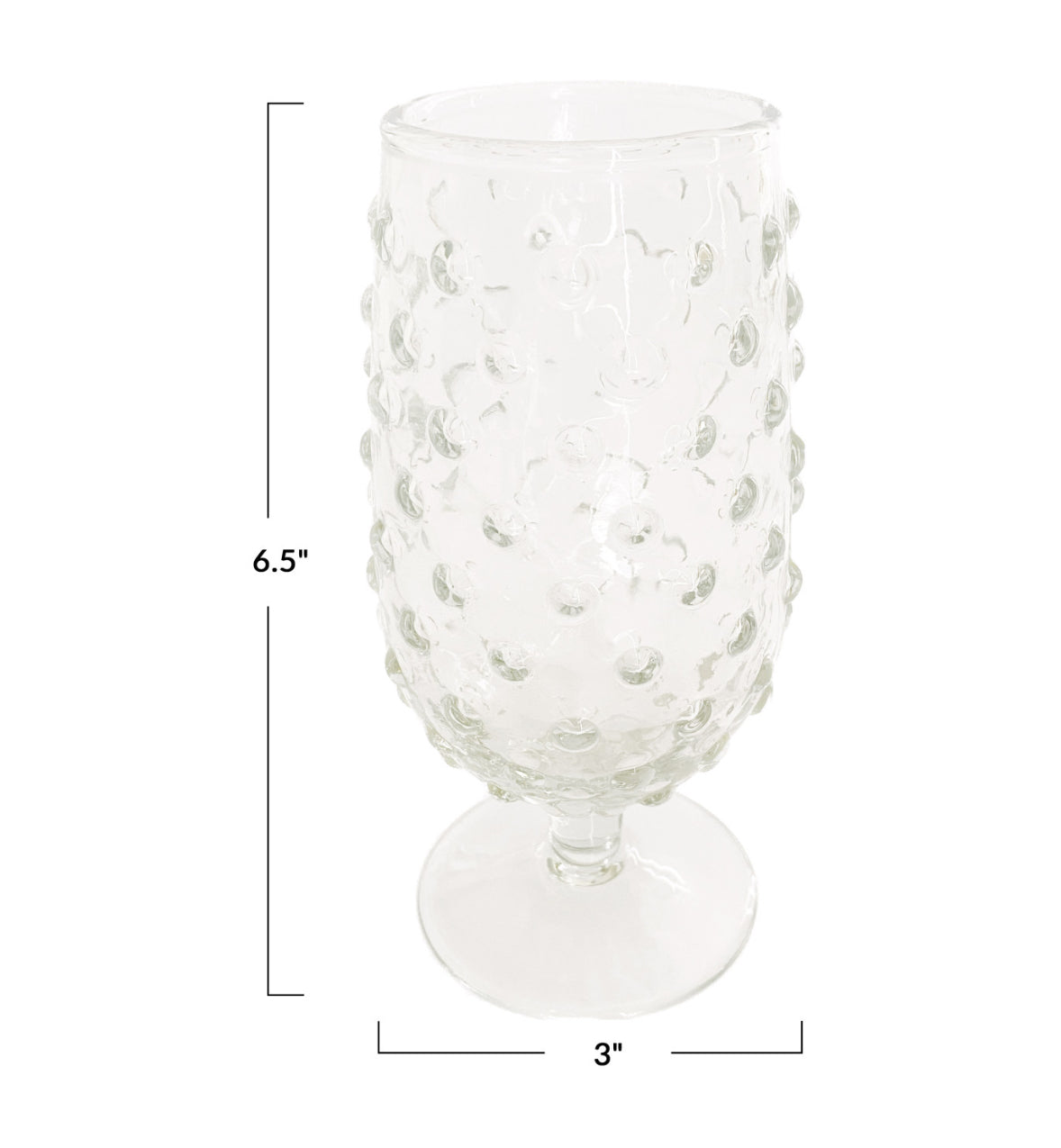 Clear cocktail goblet glass