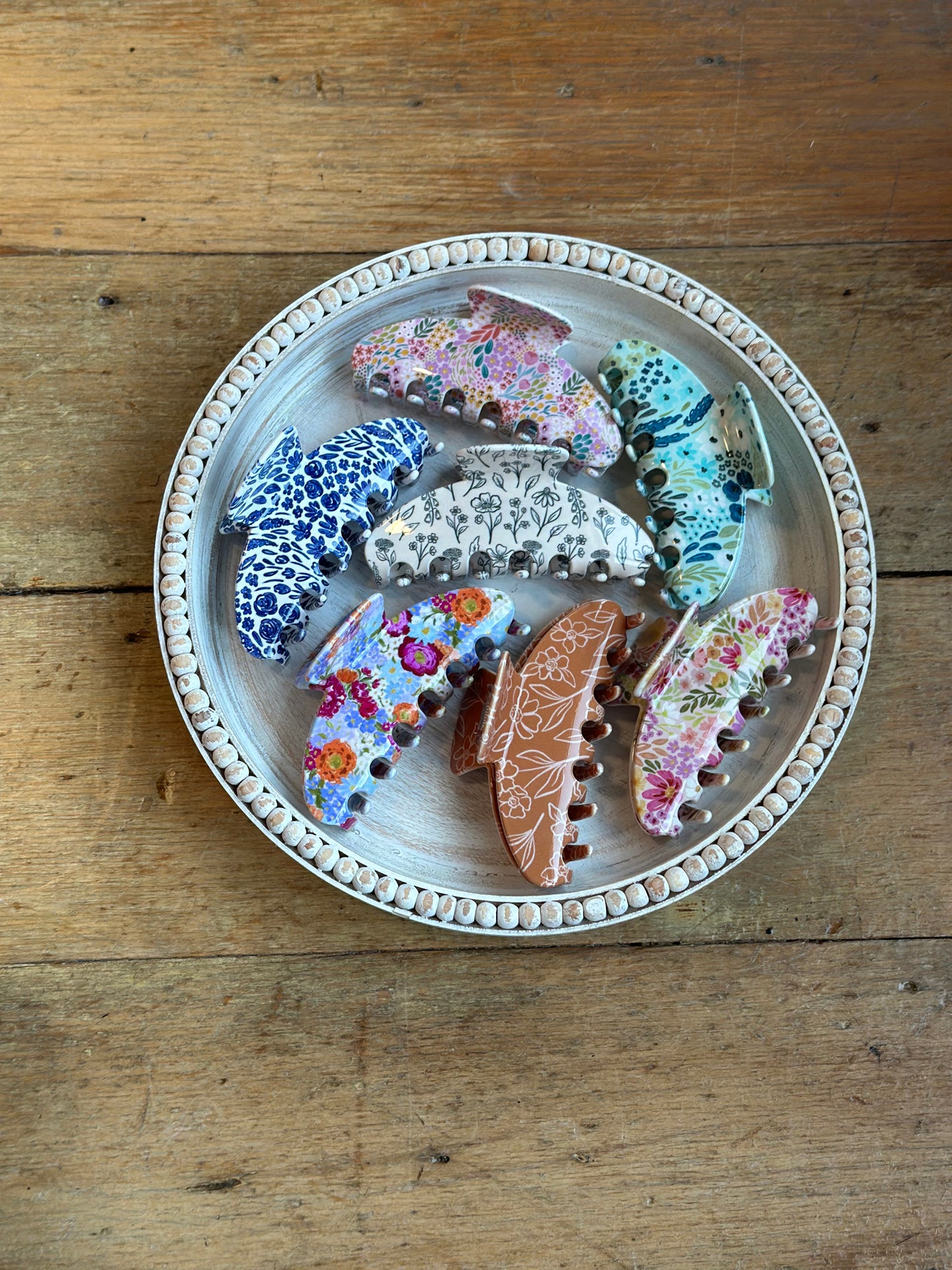 Floral hair claw clip (various)