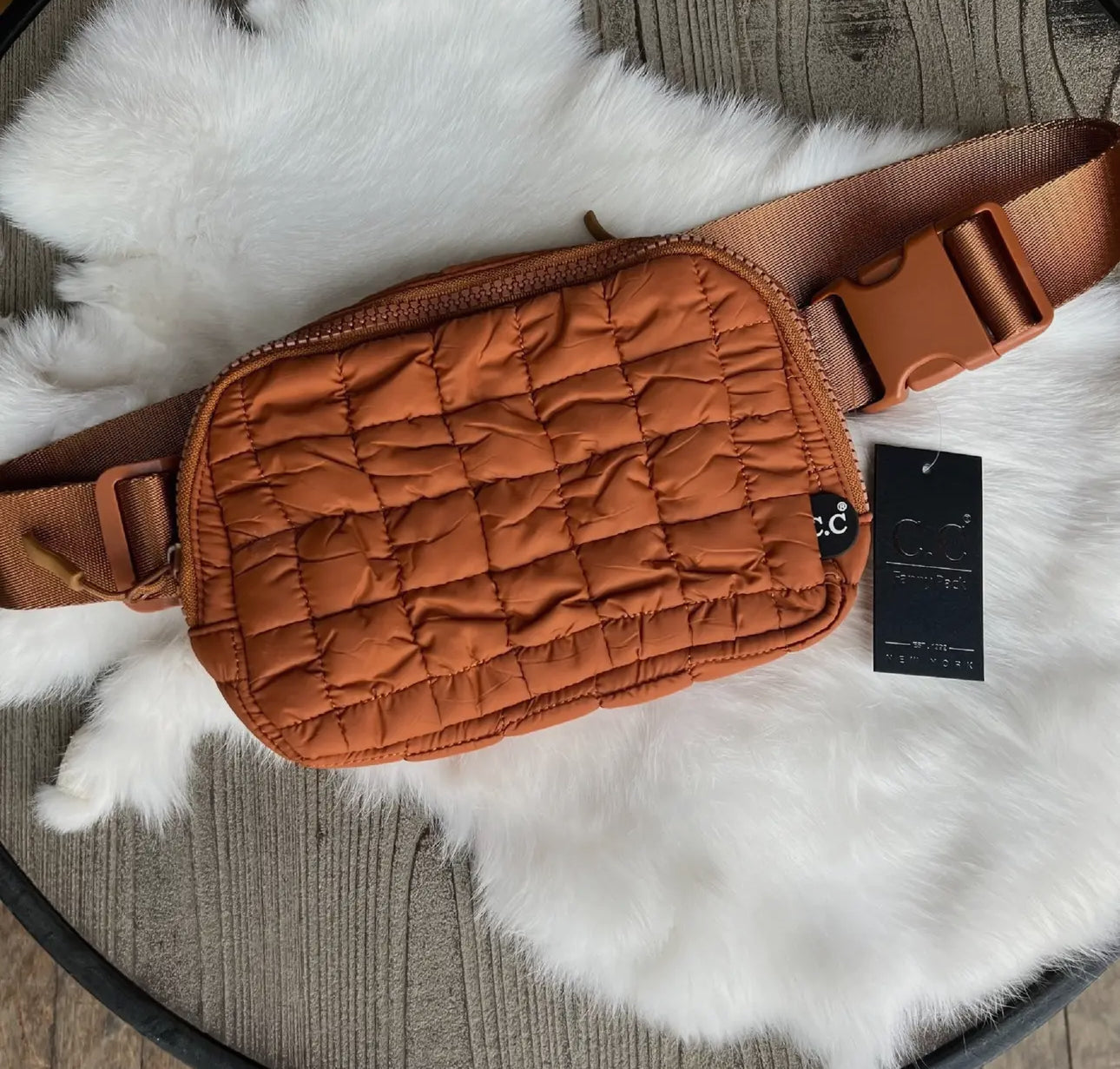 Quilted puffer fanny pack belt bag (various colors)