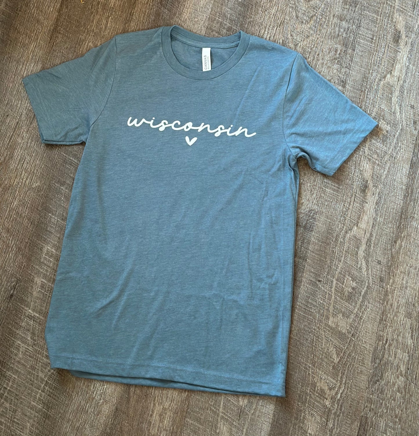 Wisconsin heart tee