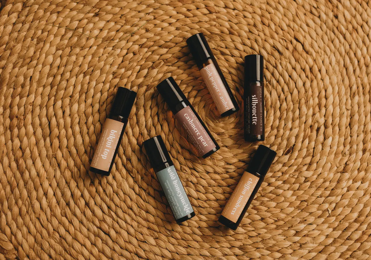 Perfume oil roller, Aster + Indigo