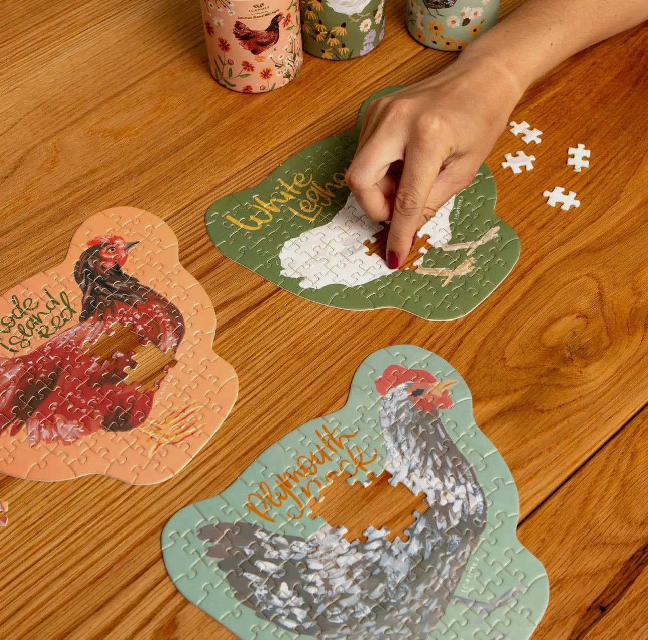 Chicken meadows puzzles, set of 3