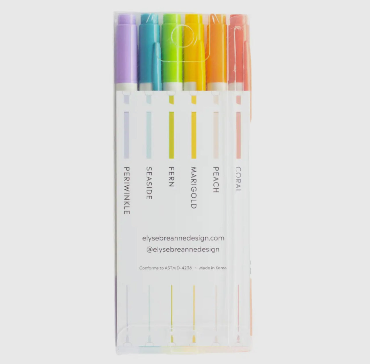 Double tip markers, set of 6