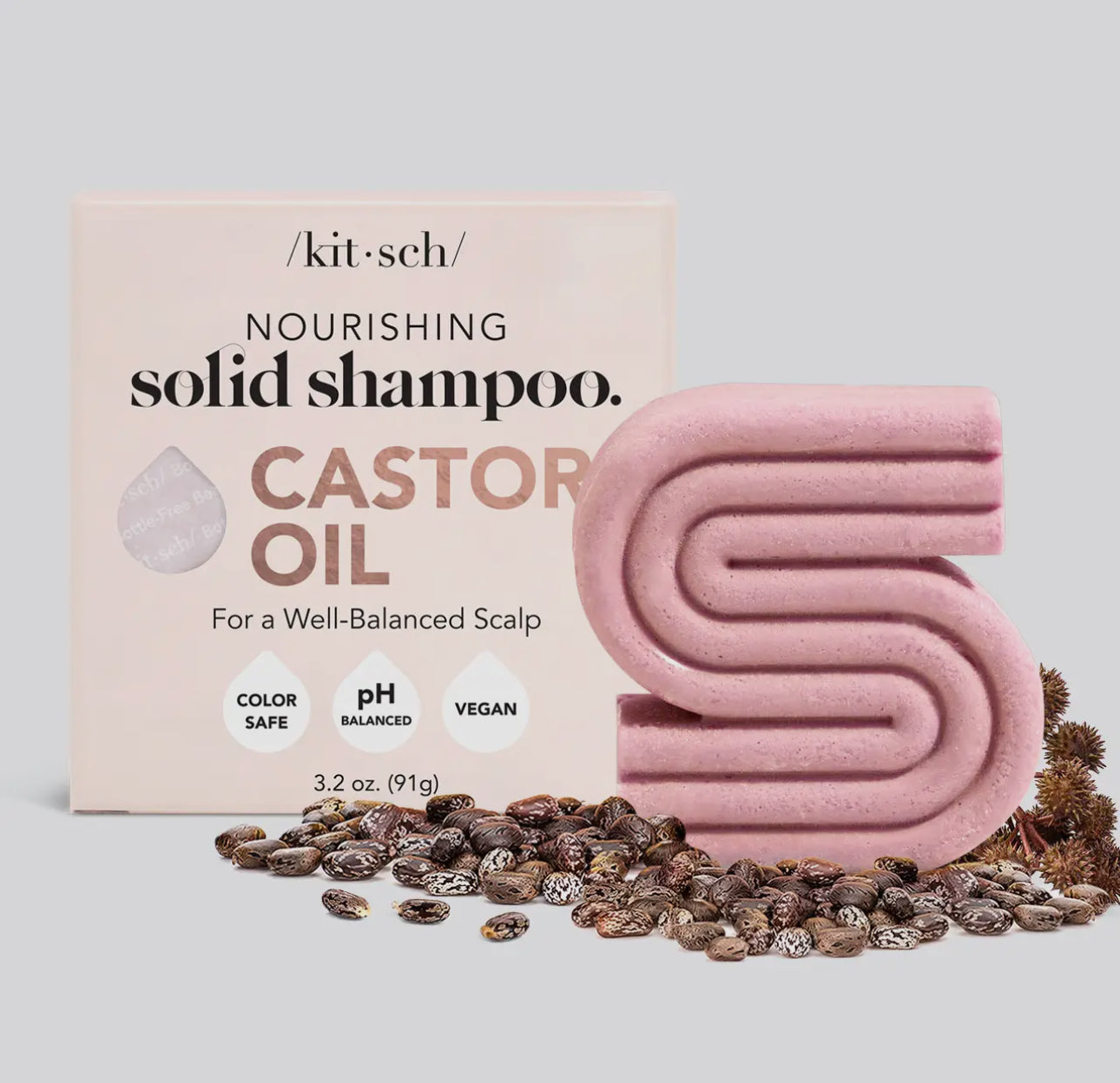 Kitsch solid shampoo bar castor oil