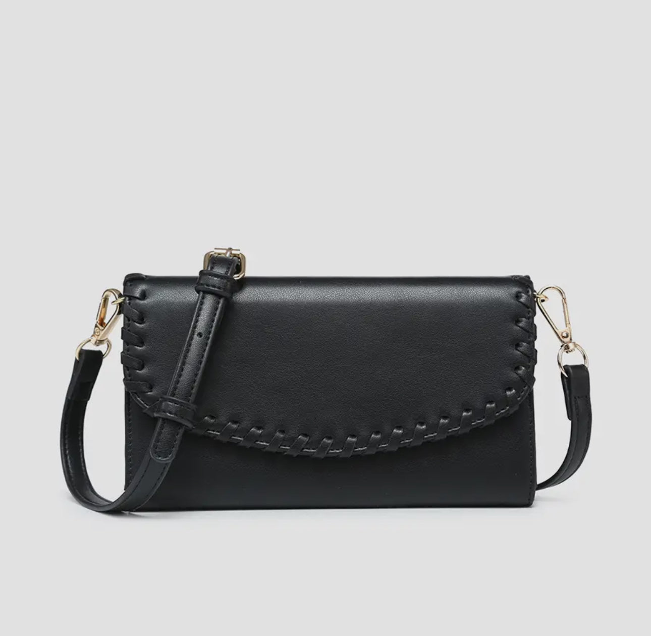 Whipstitch crossbody wallet (various)