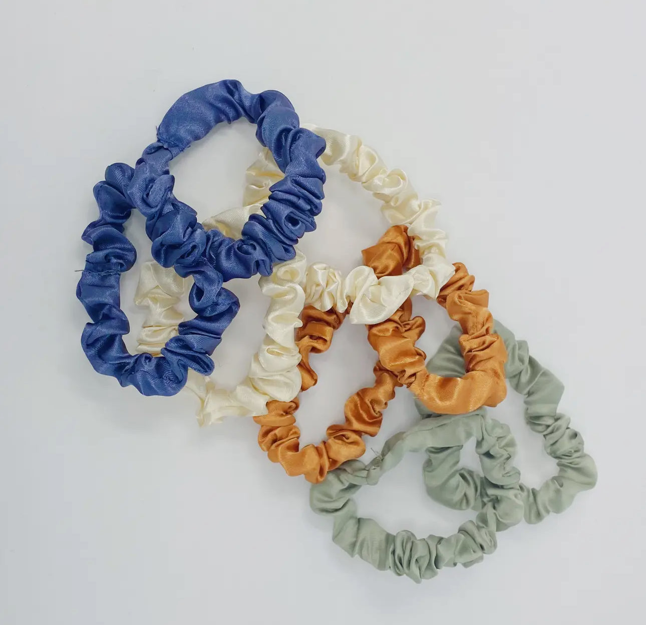 Satin scrunchie set of 8