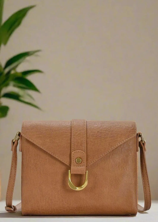 Camel crossbody bag