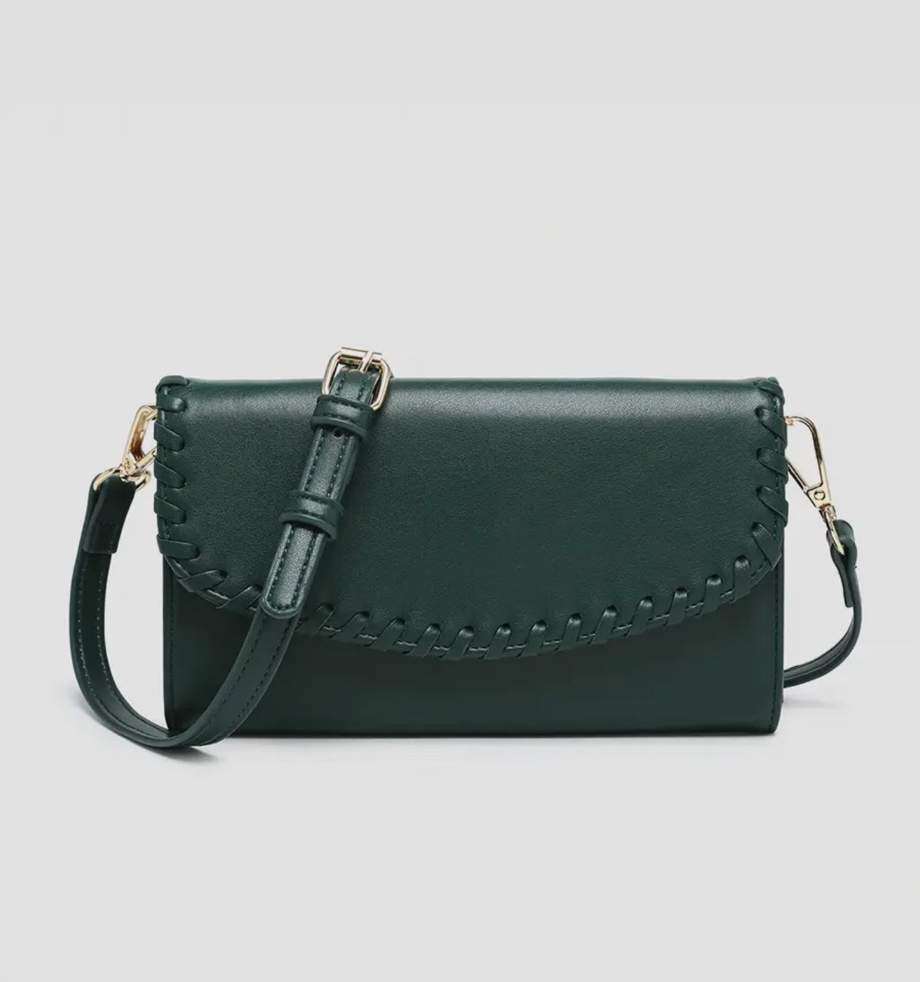 Whipstitch crossbody wallet (various)