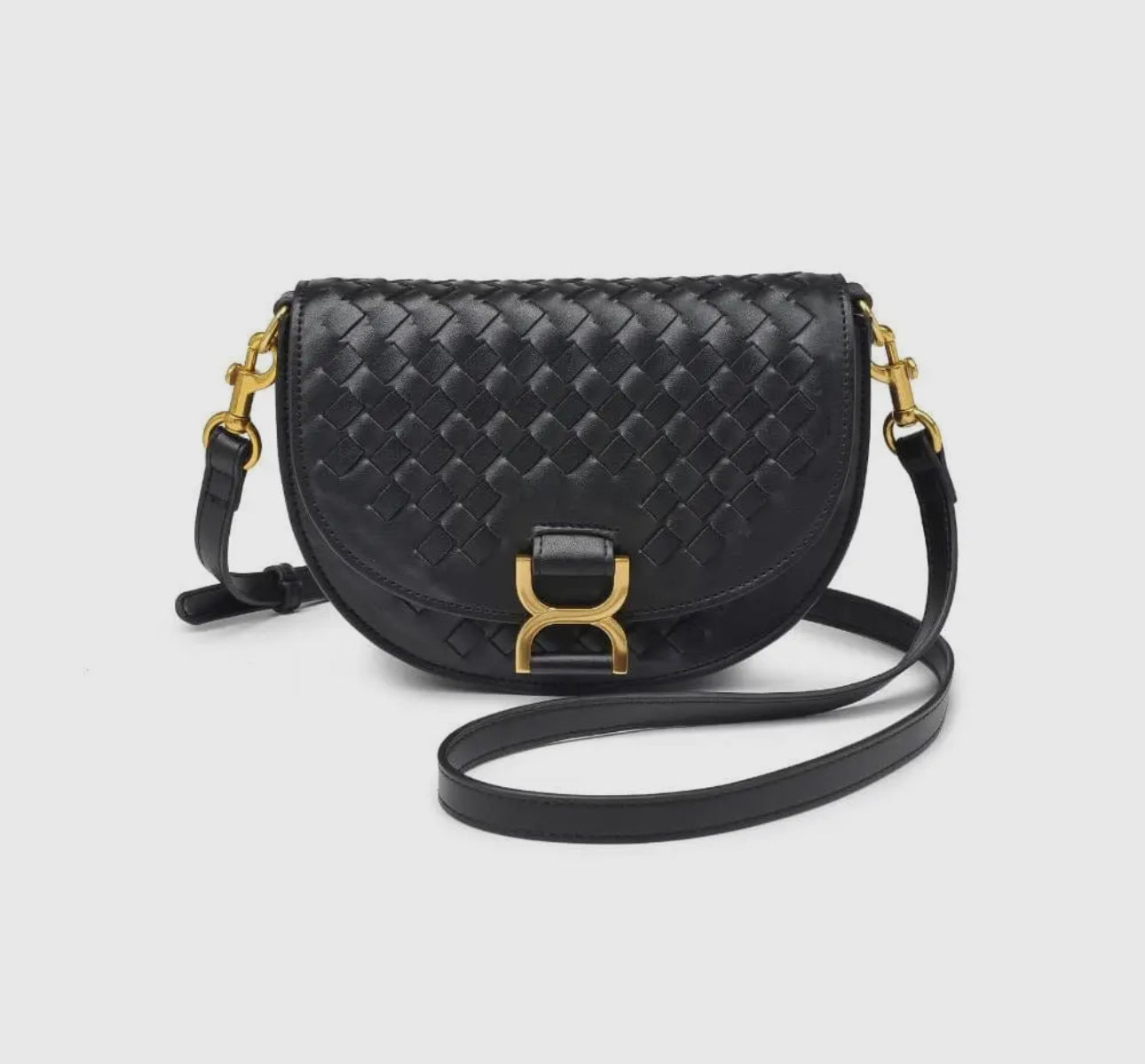 Woven buckle crossbody bag (various)