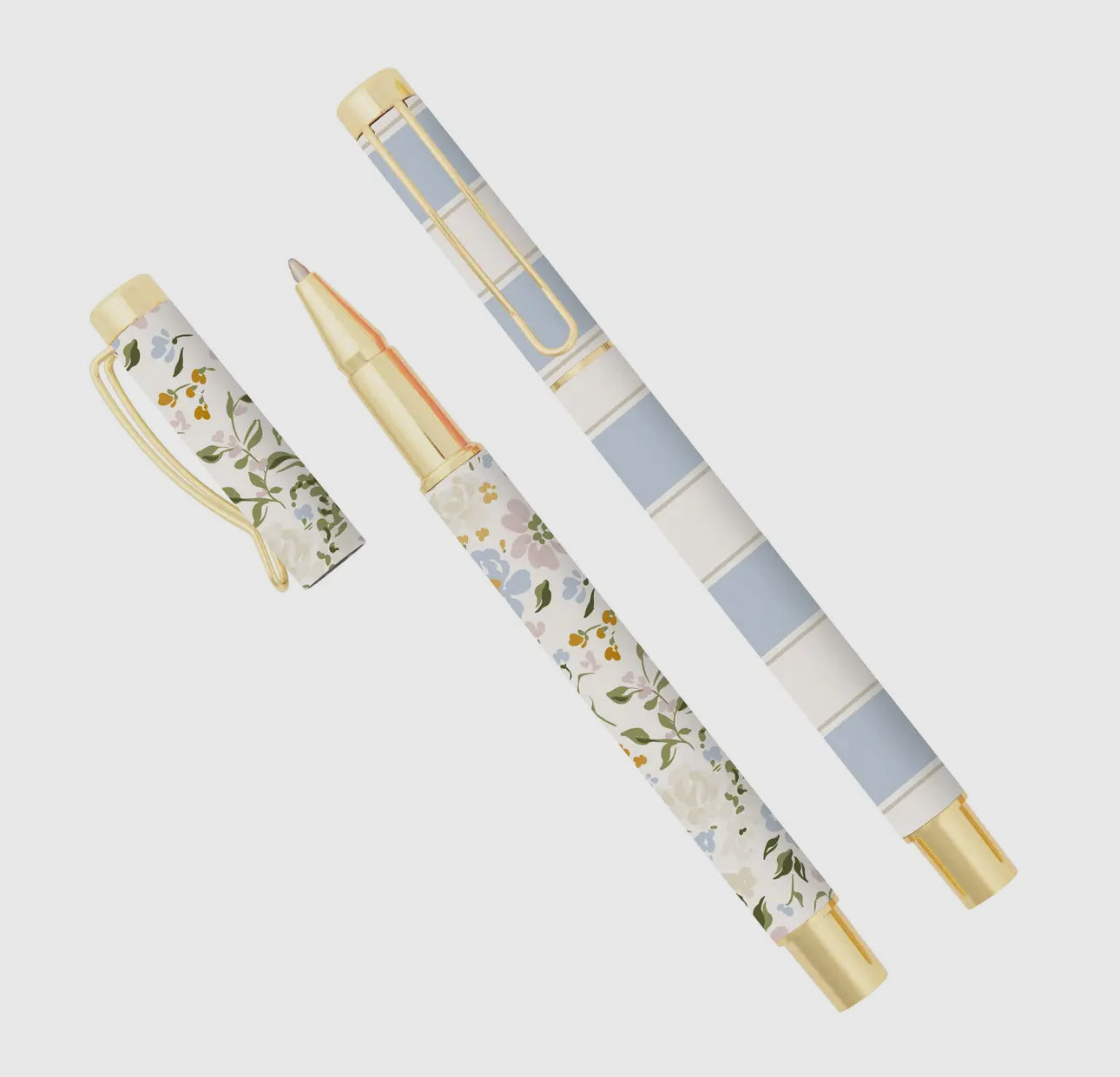 Floral metal pen set