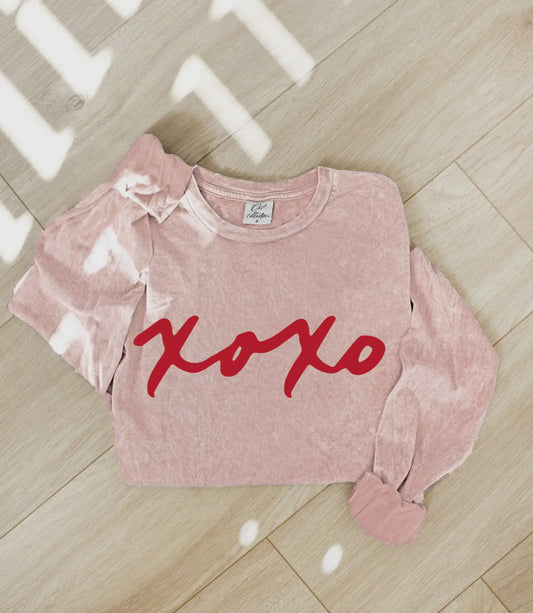 xoxo mineral washed long sleeve