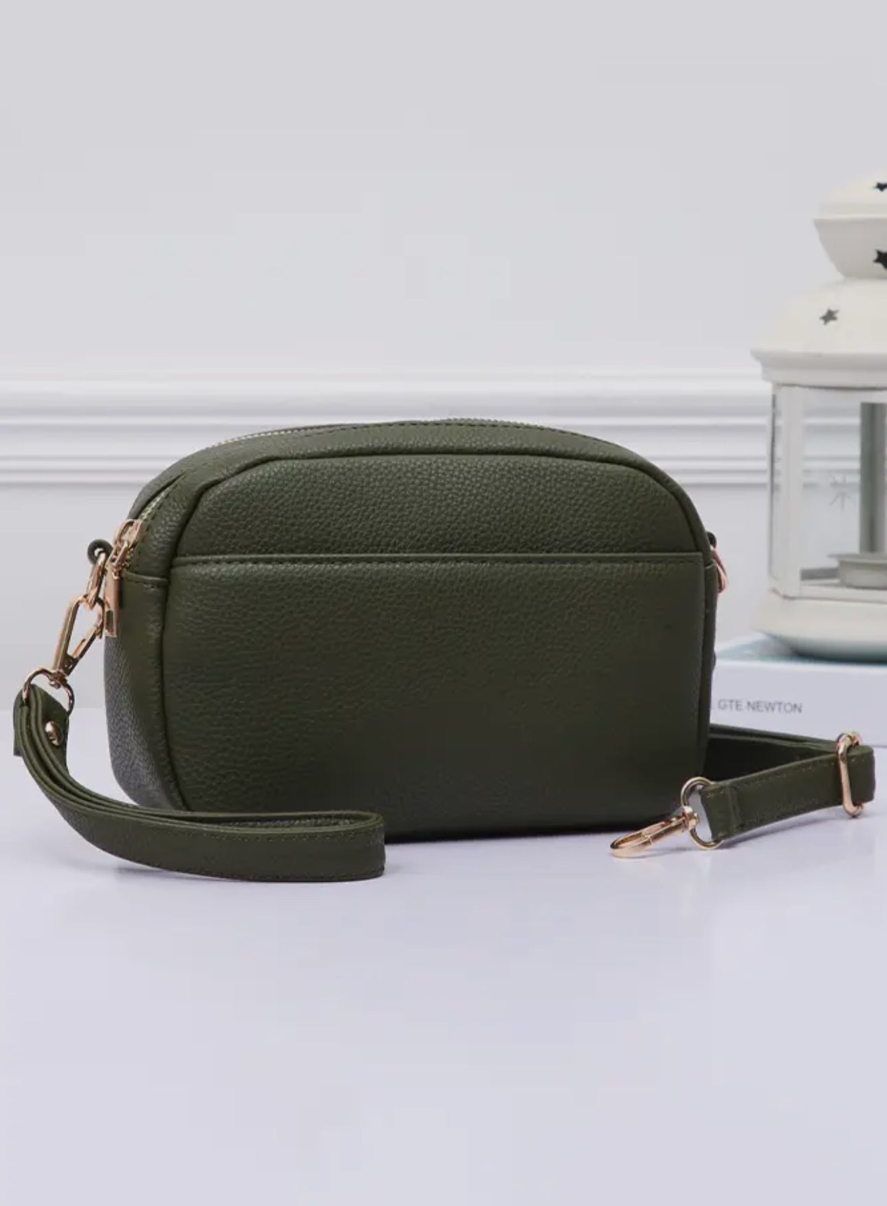 Double zipper crossbody bag (various colors)