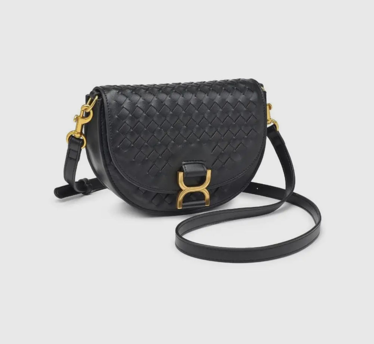 Woven buckle crossbody bag (various)