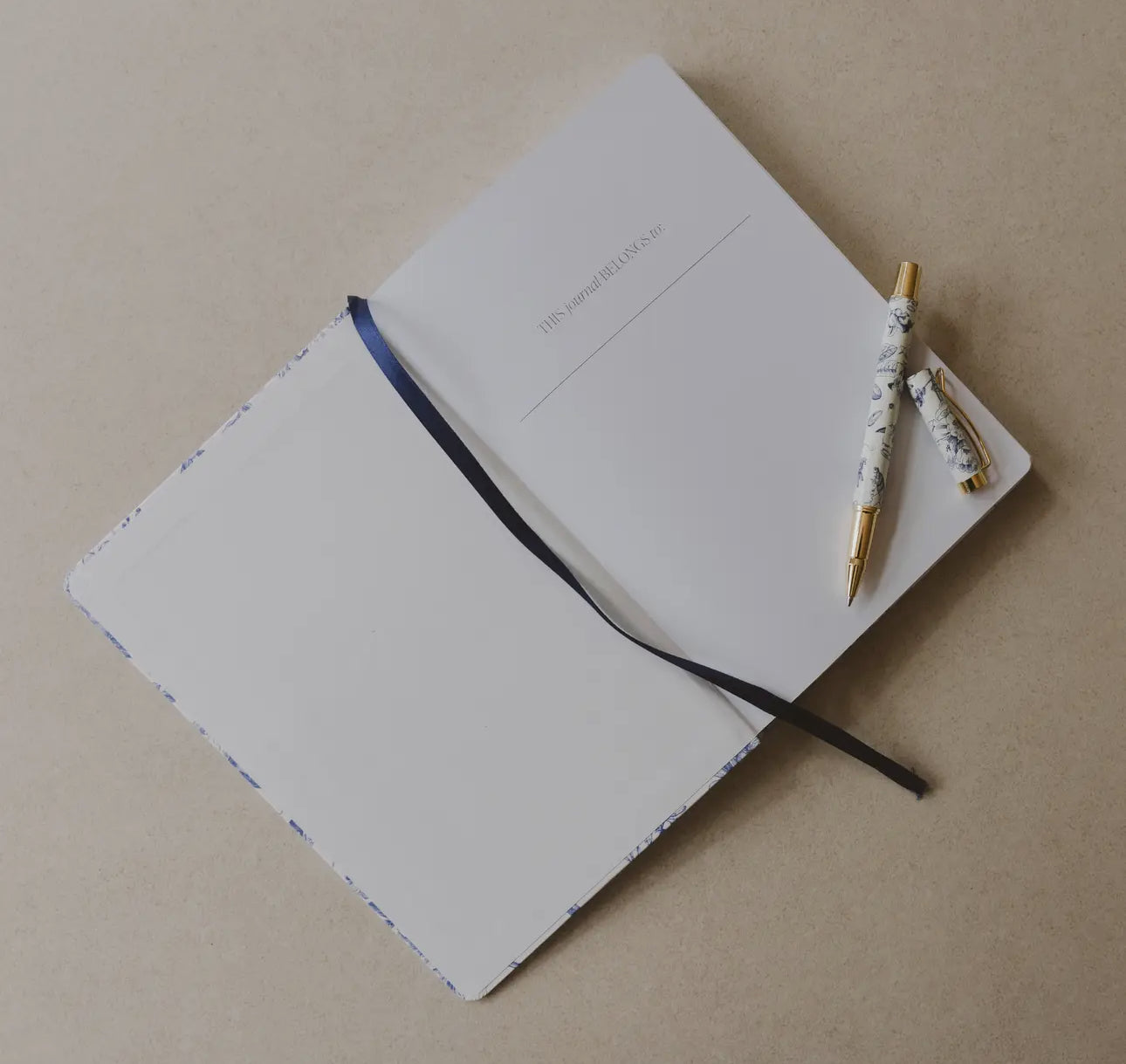 Blue floral notes journal