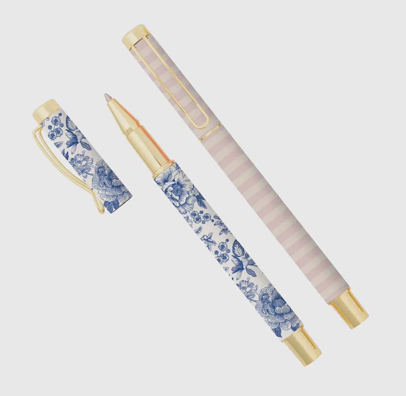Floral metal pen set