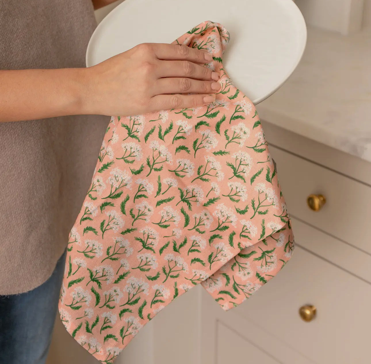 Floral kitchen tea towel (various)